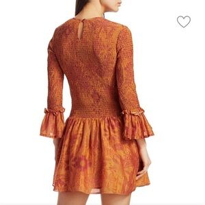 Chufy Orange Aqrequipi Smocked Dress